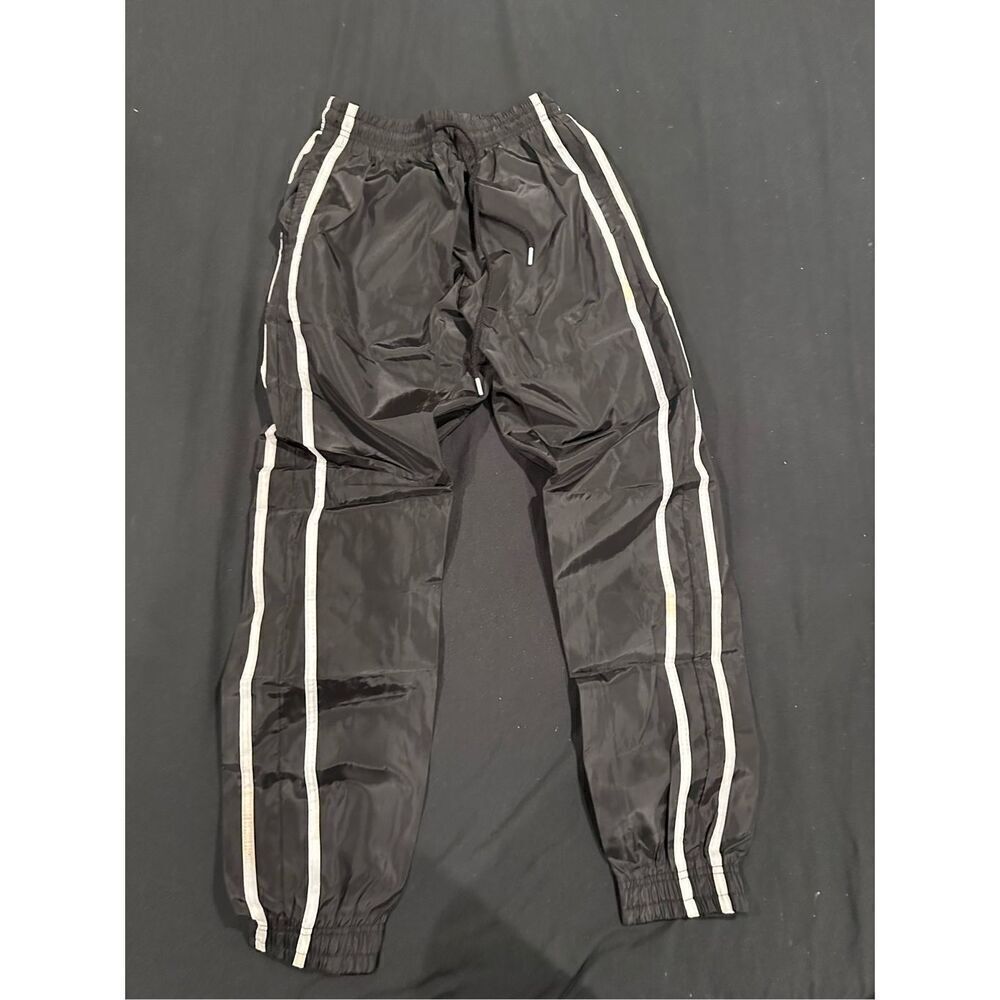 Size 1 women’s joggers black with white stripes